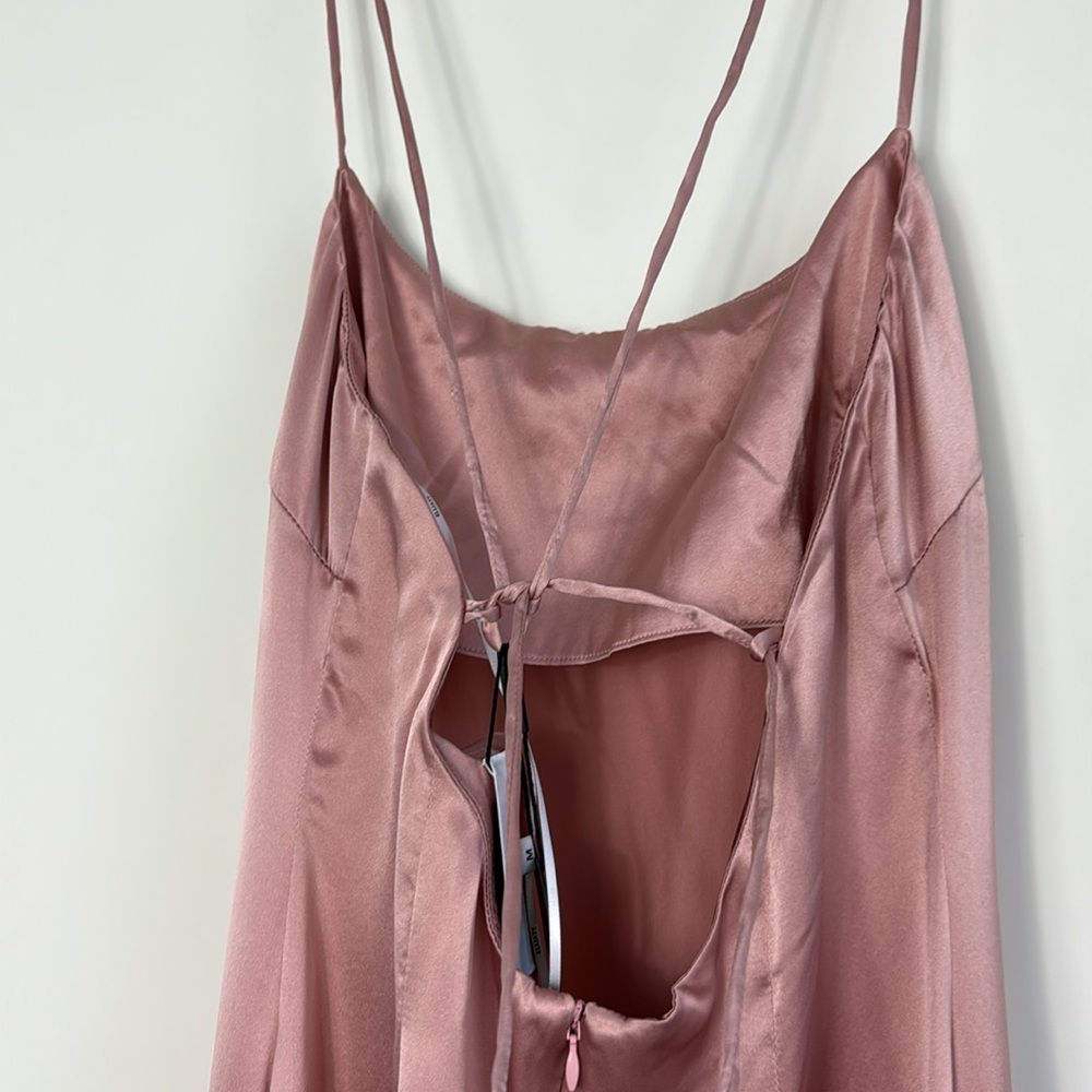 Elliatt Blush Long Satin Opulence Gown - Size Medium NWT - Picture 9 of 11